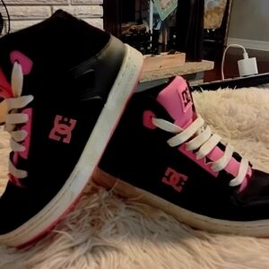 DC Black and Pink Sneakers